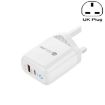 PD04 PD20W Type-C + QC18W USB Mobile Phone Charger, UK Plug - 1