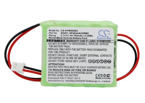 Battery for Honeywell 5800RP Wireless Repeater 55111-05 GP80AAAH5B3BMX - 1