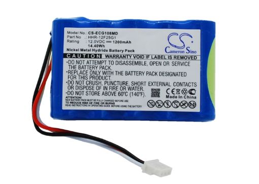 Kenz Cardico ECG-110/108 Battery (p/n HHR-12F25G1) - 1