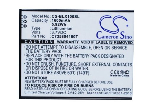 Battery for Blu Life Play X L102A L100i L100A L100 C735804180T - 1