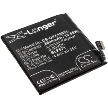 Oppo Find X Battery BLP671 for PAFT00 PAFM00 Dual SIM Models - 1