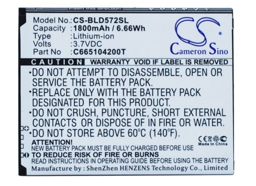 Battery for Blu Y530Q W510U Studio 5.0S II D572i D572A C665104200T - 1
