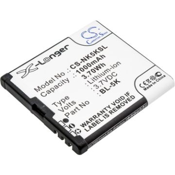 Nokia X7-00 X7 T7 N86 N85 C7-00 C7 701 Battery BL-5K - 1