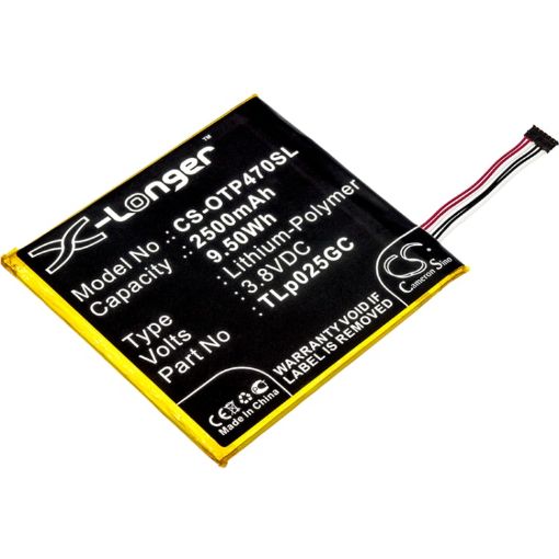 Alcatel OT-9003X/8063 Pixi 4 7.0 Battery (p/n TLp025GC) - 1