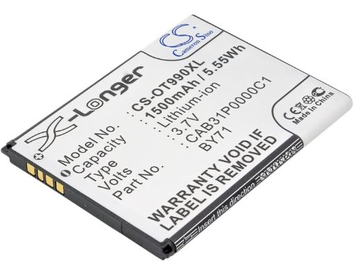 Tcl I908 C990 A990 A966 A919 Battery CAB31P0000C1 CAB31P0001C1 - 1