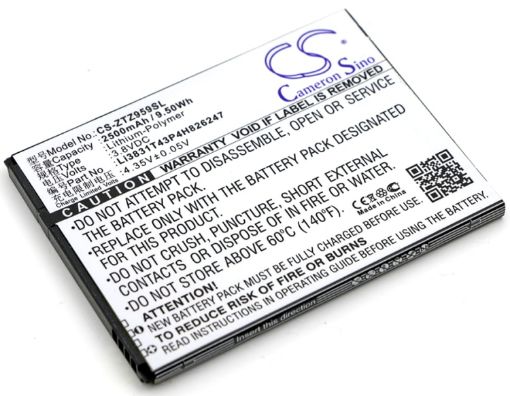 Battery for Zte Zmax Champ Z959 Z917VL Grand X 3 LTE Li3831T43P4H826247 - 1