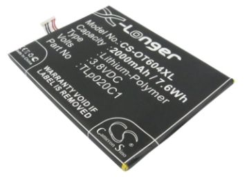 Alcatel OT-7053D/6040/6037Y Battery (p/n CAC2000012C2 TLp020C1) - 1