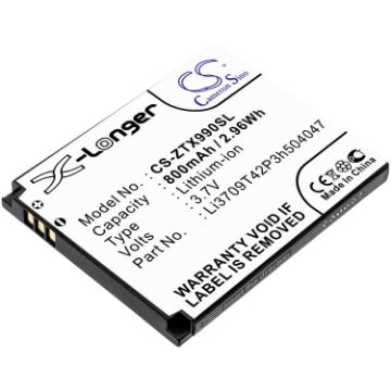 Battery for Zte Z432 Z331 X998 X990 X930 UX990 T7 T2 Smile Q Rio I799 - 1