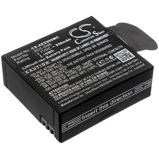 Aee S9A S91B S90 LyfeTitan LyfeSilver D90 Battery (ACC-D90) - 1
