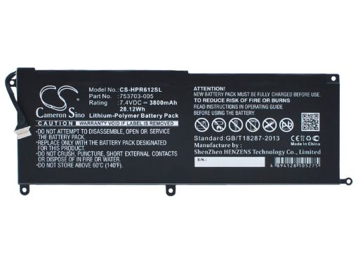 Battery for HP Pro x2 612 G1 Tablet (P3E18UT, P3E17UT) 753329-1C1 - 1