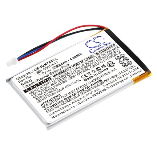 Battery for Garmin Nuvi 765T 760T 710T 700 3590LMT (3 wires) - 1