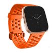 Fitbit Versa 2 Small Orange Silicone Watch Band - Breathable - 1