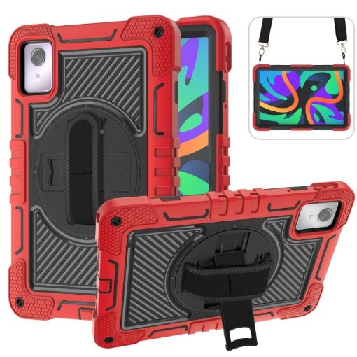 Lenovo Tab M11/Xiaoxin Pad 11 2024 Silicone Tablet Case - Red + Black - 1