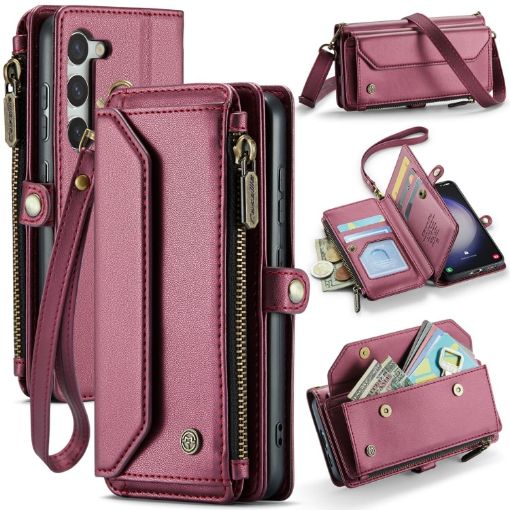 Samsung Galaxy S23 5G CaseMe C36 Wallet Case (Wine Red) - 1