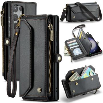 Samsung Galaxy S23 Ultra 5G CaseMe C36 Wallet Case (Black) - 1