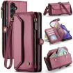 Samsung Galaxy A54 5G Wallet Case RFID Anti-theft Leather (Wine Red) - 1
