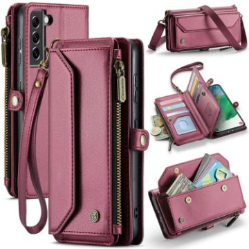 Samsung Galaxy S21 FE 5G Wallet Case - Wine Red - 1