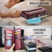 Samsung Galaxy S22 Ultra 5G Wallet Case RFID Anti-theft Leather (Wine Red) - 5