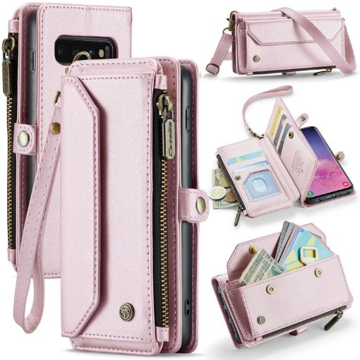 Samsung Galaxy S10 CaseMe C36 Zipper Wallet RFID Leather Phone Case - 1