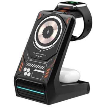 T21 3 in 1 Mecha Charger Mobile Phone Watch Earphone Dock Station - 1