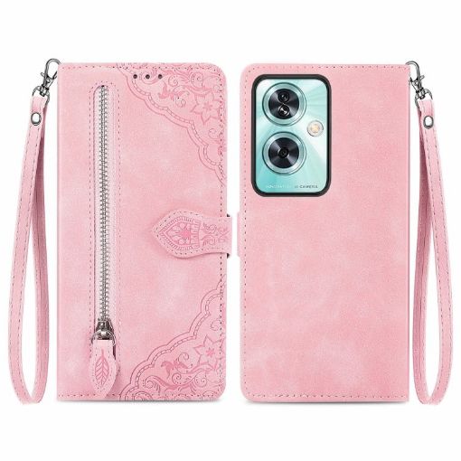 OnePlus Nord N30 SE Pink Flower Leather Phone Case - 1