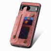 Google Pixel 6 Retro Leather Zipper Wallet Back Phone Case - Pink - 4