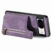 Google Pixel 9 Pro XL Purple Leather Zipper Wallet Case - 3