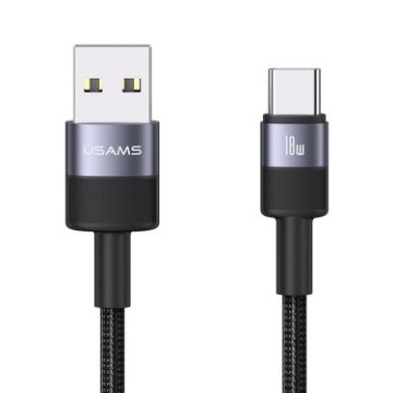 USAMS SJ718 3A USB to USB-C Data Cable, 1.2m Length - Tarnish - 1