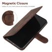 Sony Xperia 1 II Brown Leather Phone Case - Geometric Lines - 5