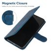 Sony Xperia 1 III Blue Leather Phone Case - Geometric Lines - 5