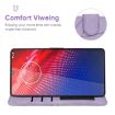 Motorola Moto Z4 Purple Leather Phone Case - Geometric Lines - 4