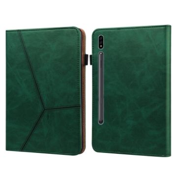 Samsung Galaxy Tab S7/S8 Green Leather Tablet Case - 1