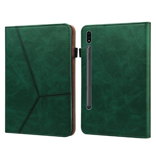 Samsung Galaxy Tab S7/S8 Green Leather Tablet Case - 1