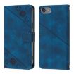Blue Embossed Leather Phone Case for iPod Touch 7/6/5 - 2