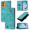 Oukitel C33 Green Leather Phone Case - Skin Feel Embossed - 1
