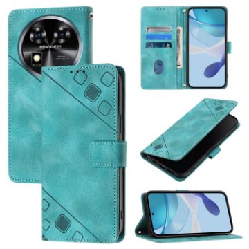Oukitel C37 Green Leather Phone Case - Skin Feel Embossed - 1