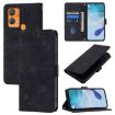 Oukitel C33 Black Leather Phone Case - Skin Feel, Embossed Design - 1