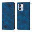 Blue Embossed Leather Phone Case for Oukitel C36/C35 - Skin Feel - 2