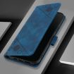 Blue Embossed Leather Phone Case for Oukitel C36/C35 - Skin Feel - 3