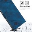 Blue Embossed Leather Phone Case for Oukitel C36/C35 - Skin Feel - 6