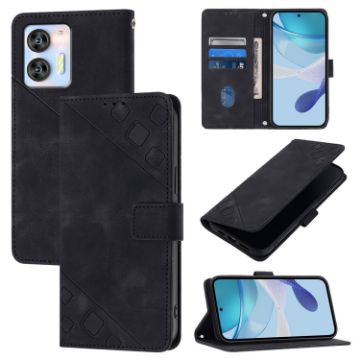Oukitel C36/C35 Black Leather Phone Case - Skin Feel Embossed - 1