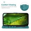 Green Leather Phone Case for Google Pixel 8a - Geometric Lines - 4