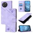Blackview Shark 8 Embossed Leather Phone Case - Light Purple - 1