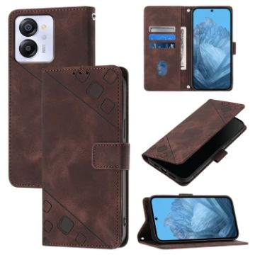 Blackview Color 8 Embossed Leather Phone Case - Brown - 1