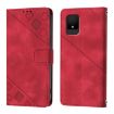 TCL 502 Red Embossed Leather Phone Case - Skin Feel - 2
