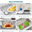 Silicone Sink Mat Cuttable Kitchen Cabinet Mat 66 x 35cm Green - 6