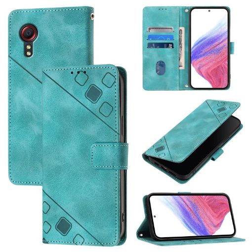 Samsung Galaxy Xcover 5 Green Leather Phone Case - 1