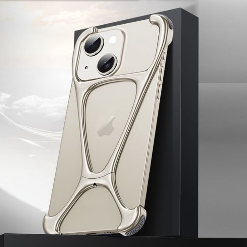 iPhone 14/13 Hercules Zinc Alloy Metal Phone Case - Titanium Grey - 1