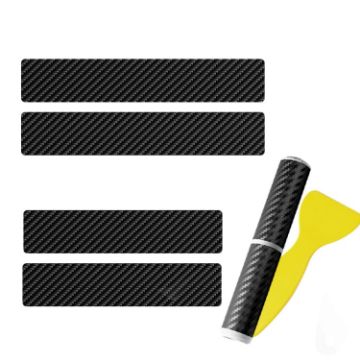 Car Door Sill Strip Set - Carbon Fiber Black - 1