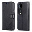 Vivo S19 Pro Sheepskin Texture Flip Leather Case - Black - 2